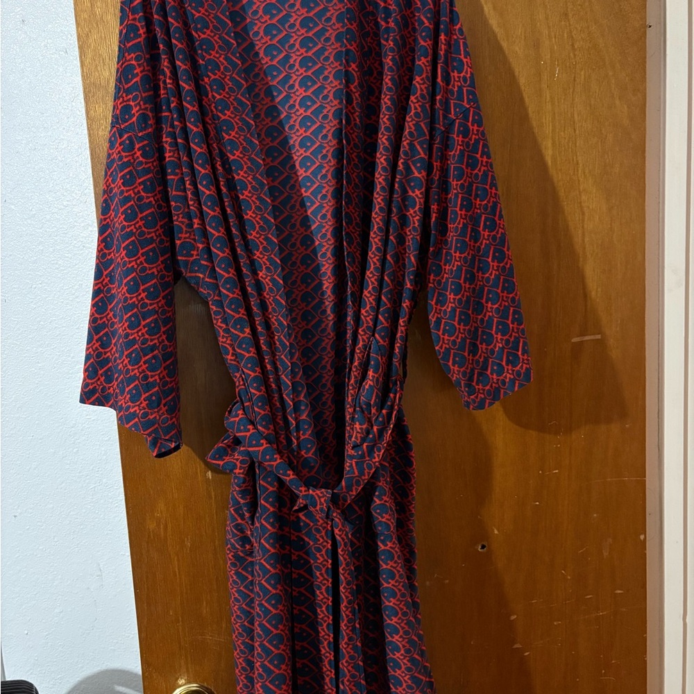 Dior Red and Blue Monogram Robe
